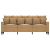 Divano a 3 Posti Marrone 180 cm in Vellutocod mxl 133083