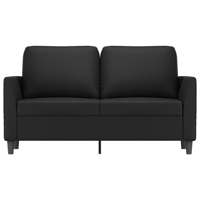 Divano a 2 Posti Nero 120 cm in Similpelle