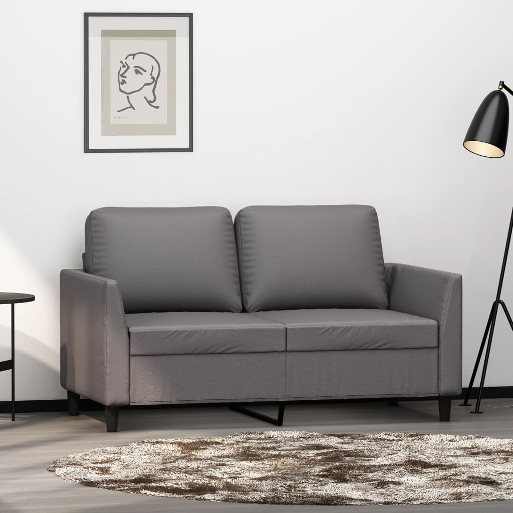 Divano a 2 Posti Grigio 120 cm in Similpellecod mxl 83673