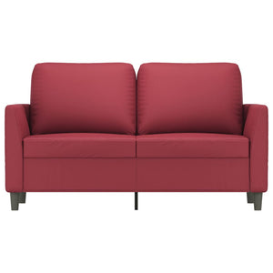 Divano a 2 Posti Rosso Vino 120 cm in Similpelle