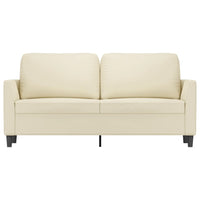 Divano a 2 Posti Crema 140 cm in Similpelle 359334