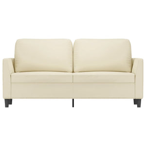 Divano a 2 Posti Crema 140 cm in Similpelle 359334