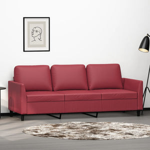 Divano a 3 Posti Rosso Vino 180 cm in Similpellecod mxl 131584