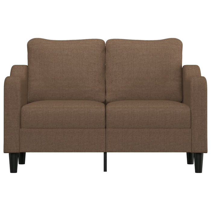 Divano a 2 Posti Marrone 120 cm in Tessuto