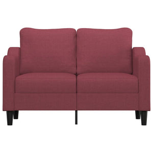 Divano a 2 Posti Rosso Vino 120 cm in Tessuto 359357