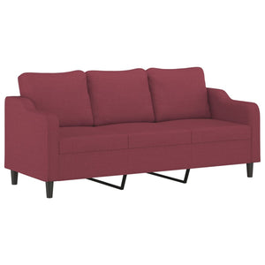 Divano a 3 Posti Rosso Vino 180 cm in Tessutocod mxl 109364