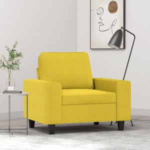 Poltrona Giallo Chiaro 60 cm in Tessuto 359380
