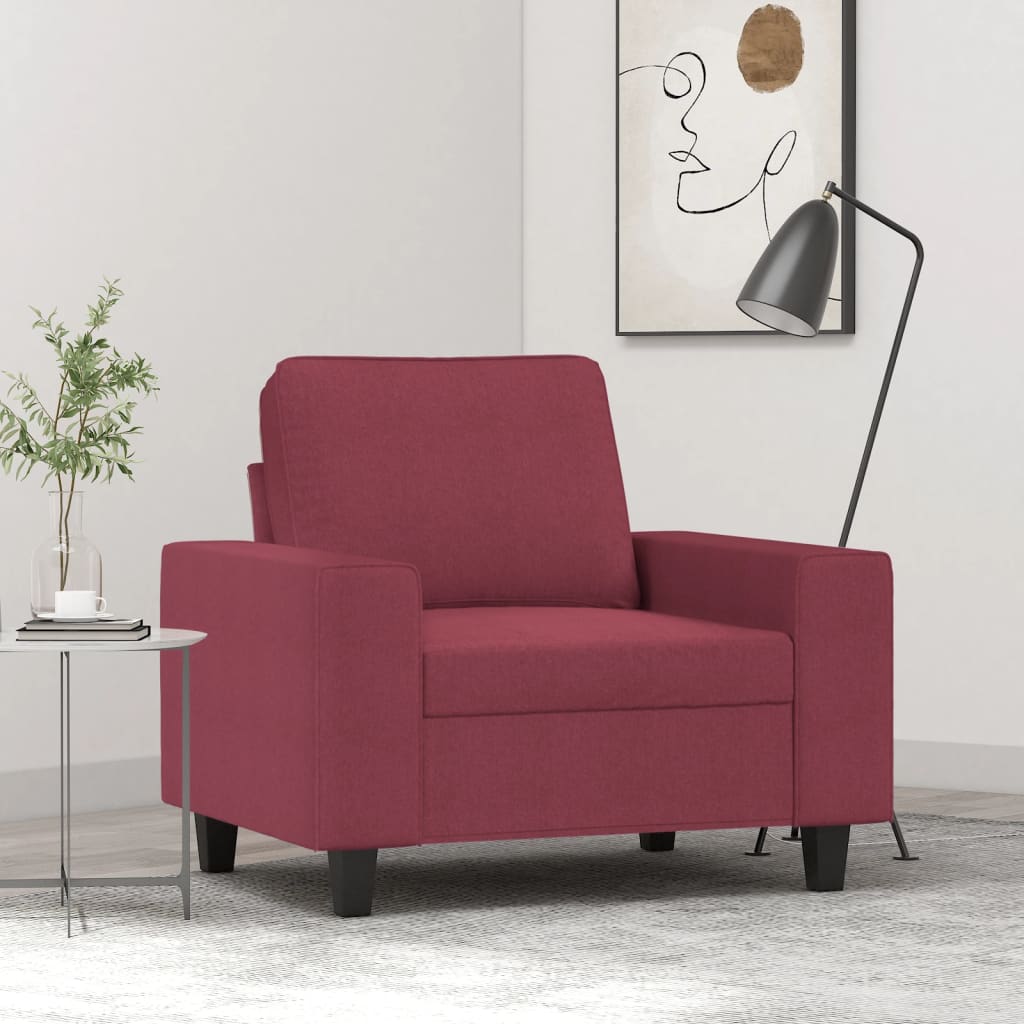Poltrona Rosso Vino 60 cm in Tessuto 359381