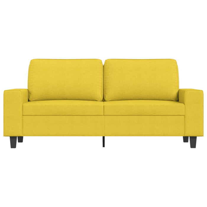 Divano a 2 Posti Giallo Chiaro 140 cm in Tessuto 359396