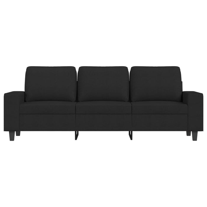Divano a 3 Posti Nero 180 cm in Tessuto 359403