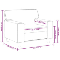 Poltrona Grigia 60 cm in Similpelle 359409