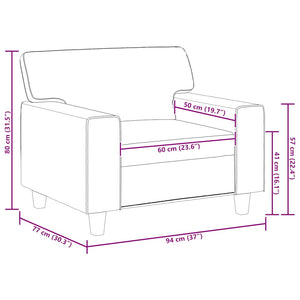 Poltrona Grigia 60 cm in Similpelle 359409