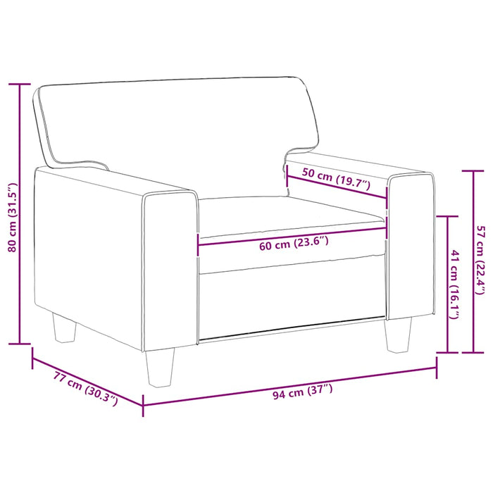 Poltrona Grigia 60 cm in Similpelle 359409