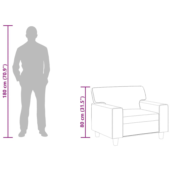 Poltrona Grigia 60 cm in Similpelle 359409