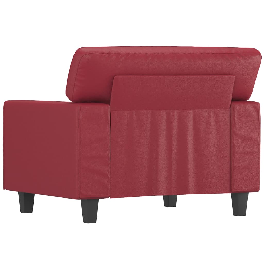 vidaXL Poltrona Rosso Vino 60 cm in Similpelle