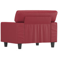 vidaXL Poltrona Rosso Vino 60 cm in Similpelle