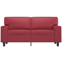Divano a 2 Posti Rosso Vino 120 cm in Similpelle 359415