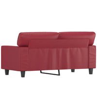 Divano a 2 Posti Rosso Vino 120 cm in Similpelle 359415