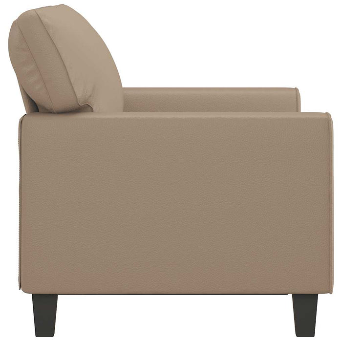 Divano a 2 Posti-Sofa 2 Posti Cappuccino 140 cm in Similpelle 203339