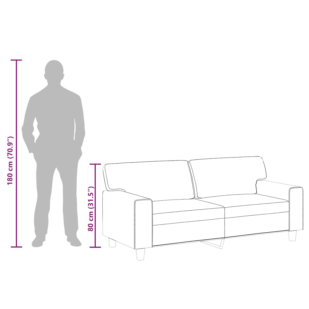 Divano a 2 Posti Nero 140 cm in Similpelle 359417