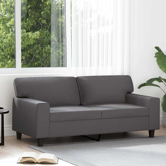 Divano a 2 Posti Grigio 140 cm in Similpelle 359419