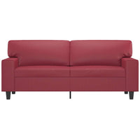 Divano a 2 Posti Rosso Vino 140 cm in Similpelle 359420