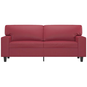 Divano a 2 Posti Rosso Vino 140 cm in Similpelle 359420