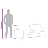 Divano a 2 Posti Cappuccino 140 cm in Similpelle 359421