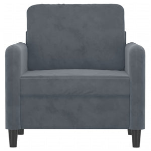 Poltrona Grigio Scuro 60 cm Velluto 359423