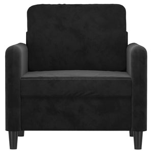Poltrona Nero 60 cm Velluto 359427