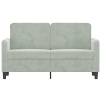 Divano a 2 Posti Grigio Chiaro 120 cm in Velluto 359432