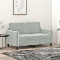 Divano a 2 Posti Grigio Chiaro 120 cm in Vellutocod mxl 131218
