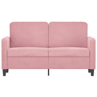 Divano a 2 Posti Rosa 120 cm in Velluto 359435