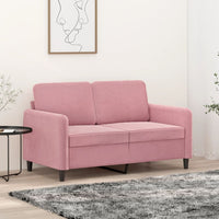 Divano a 2 Posti Rosa 120 cm in Velluto 359435