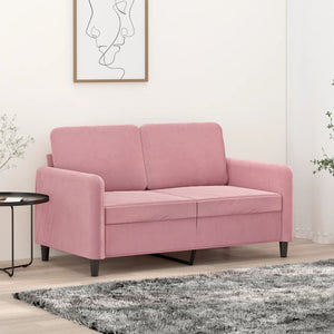 Divano a 2 Posti Rosa 120 cm in Velluto 359435