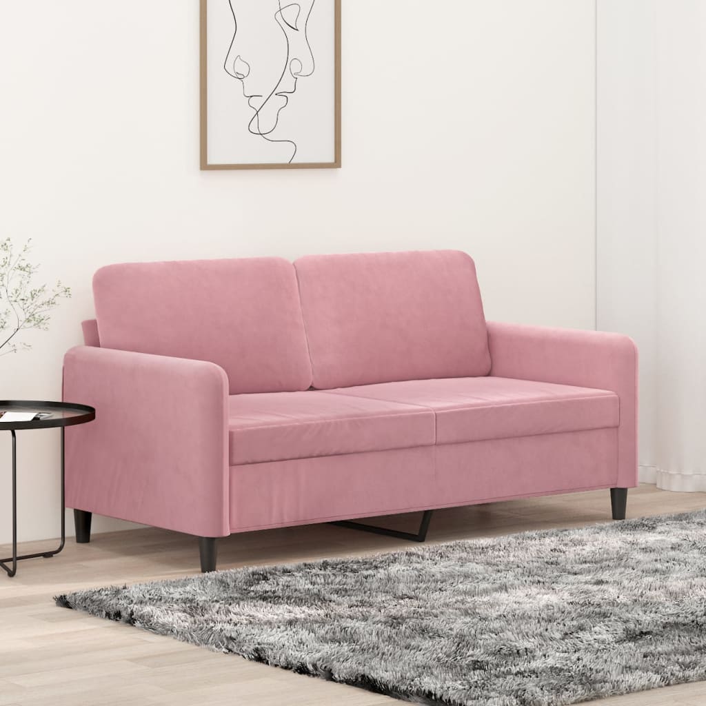 Divano a 2 Posti Rosa 140 cm in Vellutocod mxl 133339