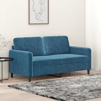 Divano a 2 Posti Blu 140 cm in Vellutocod mxl 133340
