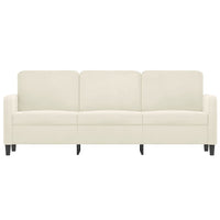 Divano a 3 Posti Crema 180 cm in Velluto 359460