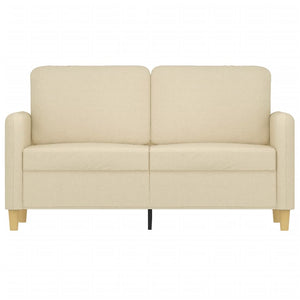 Divano a 2 Posti Crema 120 cm in Tessuto 359472