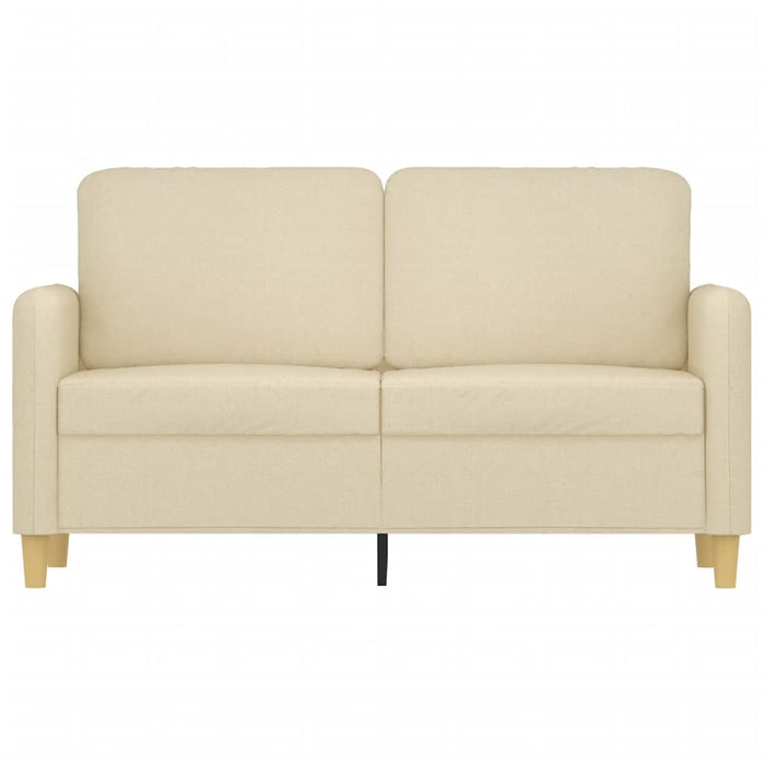 Divano a 2 Posti Crema 120 cm in Tessuto 359472