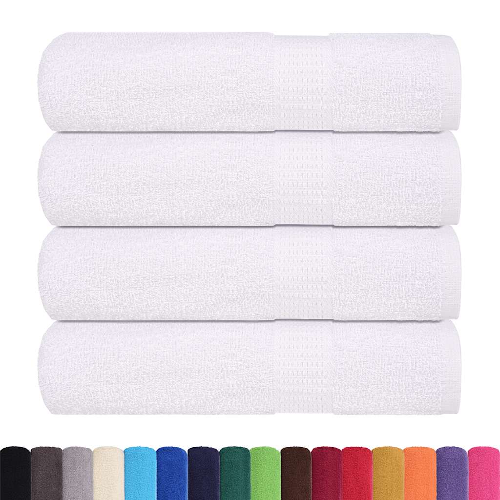 vidaXL Asciugamani Doccia 4 pz Bianchi 70x140 cm 360 g/m² 100% Cotone