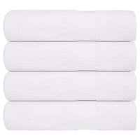 Asciugamani da Bagno 4 pz Bianchi 100x150cm 360g/m² 100% Cotone 136658