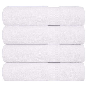 Asciugamani da Bagno 4 pz Bianchi 100x150cm 360g/m² 100% Cotone 136658