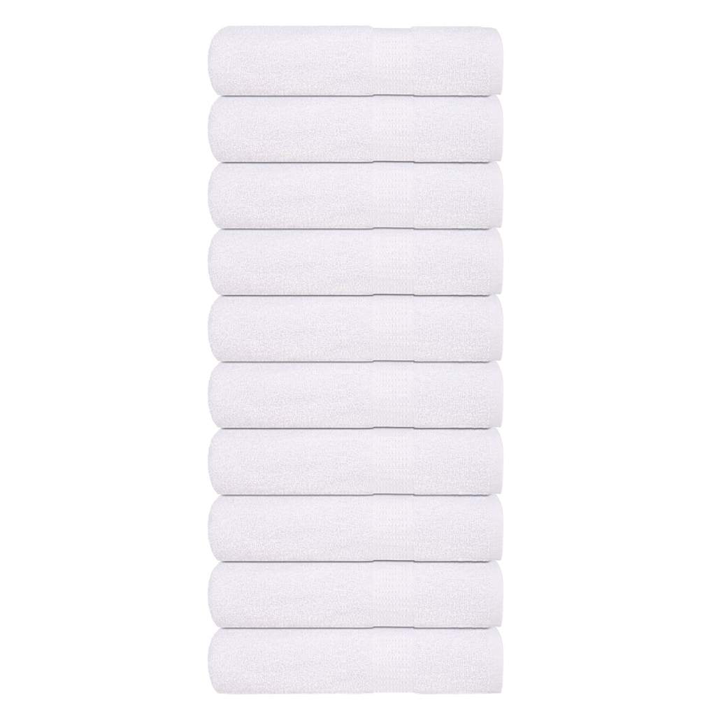 Asciugamani da Bagno 10pz Bianchi 100x150cm 360g/m² 100% Cotone