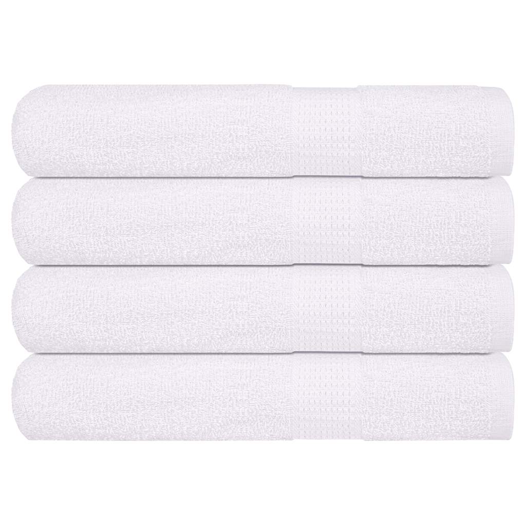 Asciugamani 4 pz Bianchi 100x200 cm 360 g/mÂ² 100% Cotone