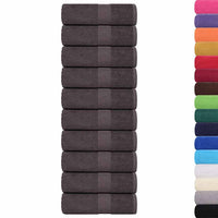 vidaXL Asciugamani da bagno 10 pz FROGN Antracite 30x30 cm 100% cotone