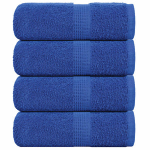 Asciugamani Ospiti 4 pz Blu 30x50 cm 360 g/m² 100% Cotone