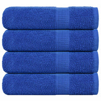 Asciugamani Doccia 4 pz Blu 70x140 cm 360 g/m² 100% Cotone
