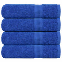 Asciugamani da Bagno 4 pz Blu 100x150cm 360g/m² 100% Cotone