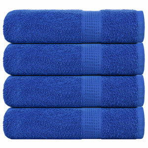 Asciugamani da Bagno 4 pz Blu 100x150cm 360g/m² 100% Cotone